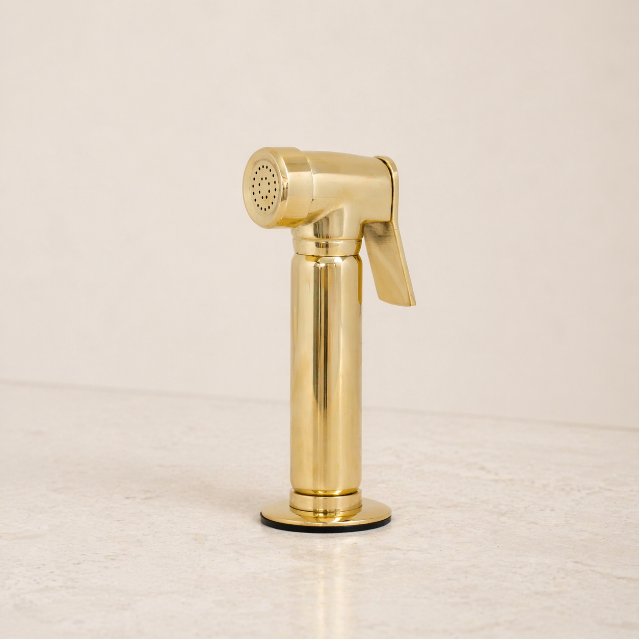 Bridgeford Unlacquered Brass Kitchen Bridge Faucet with Side Sprayer